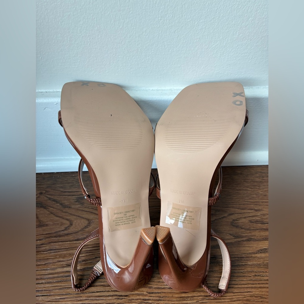 Steve Madden Like New Brown Gracey Square Toe Strappy Heels - Size 7M - Picture 6 of 7